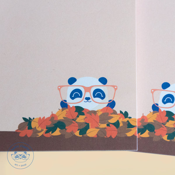Pandasal Fall/Autumn Crunchy Leaves Notepad