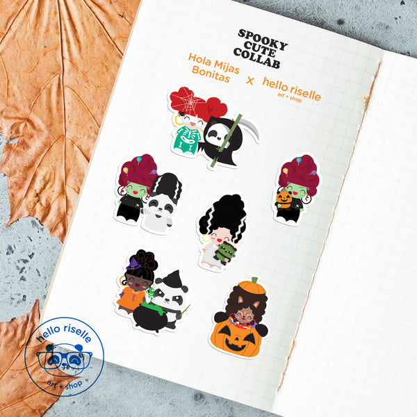 Halloween Spooky Cute Halloween Collab Sticker Sheets (Riselle Trinanes x Hola Mija Bonitas)