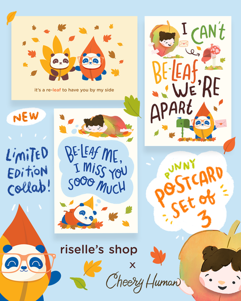 *LIMITED EDITION* "Leaf Some Love" Postcard Set (Riselle Trinanes x Cheery Human Collab)