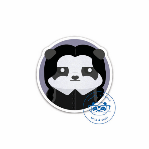 Wednesday Panda Vinyl Sticker