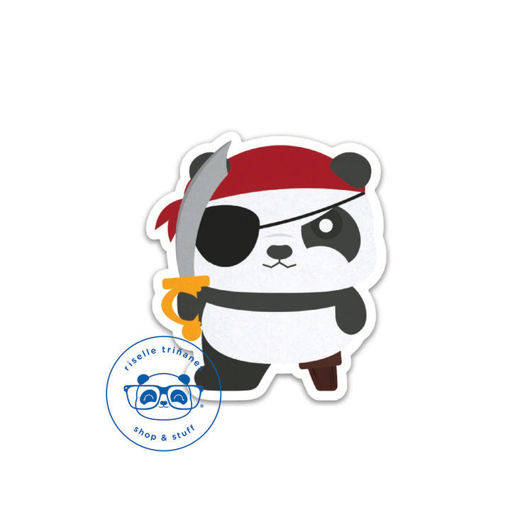 Pirate Panda Vinyl Sticker