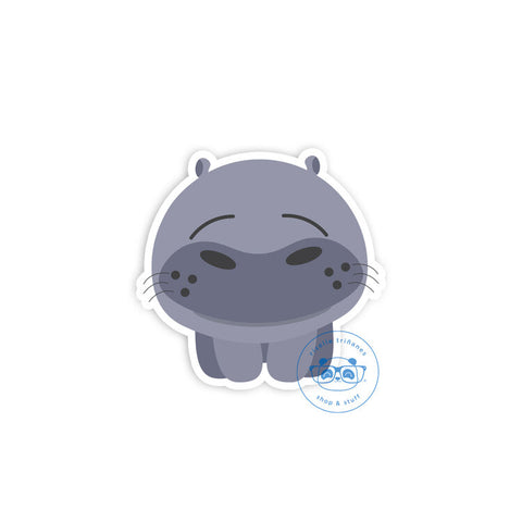 Baby Hippo Vinyl Sticker