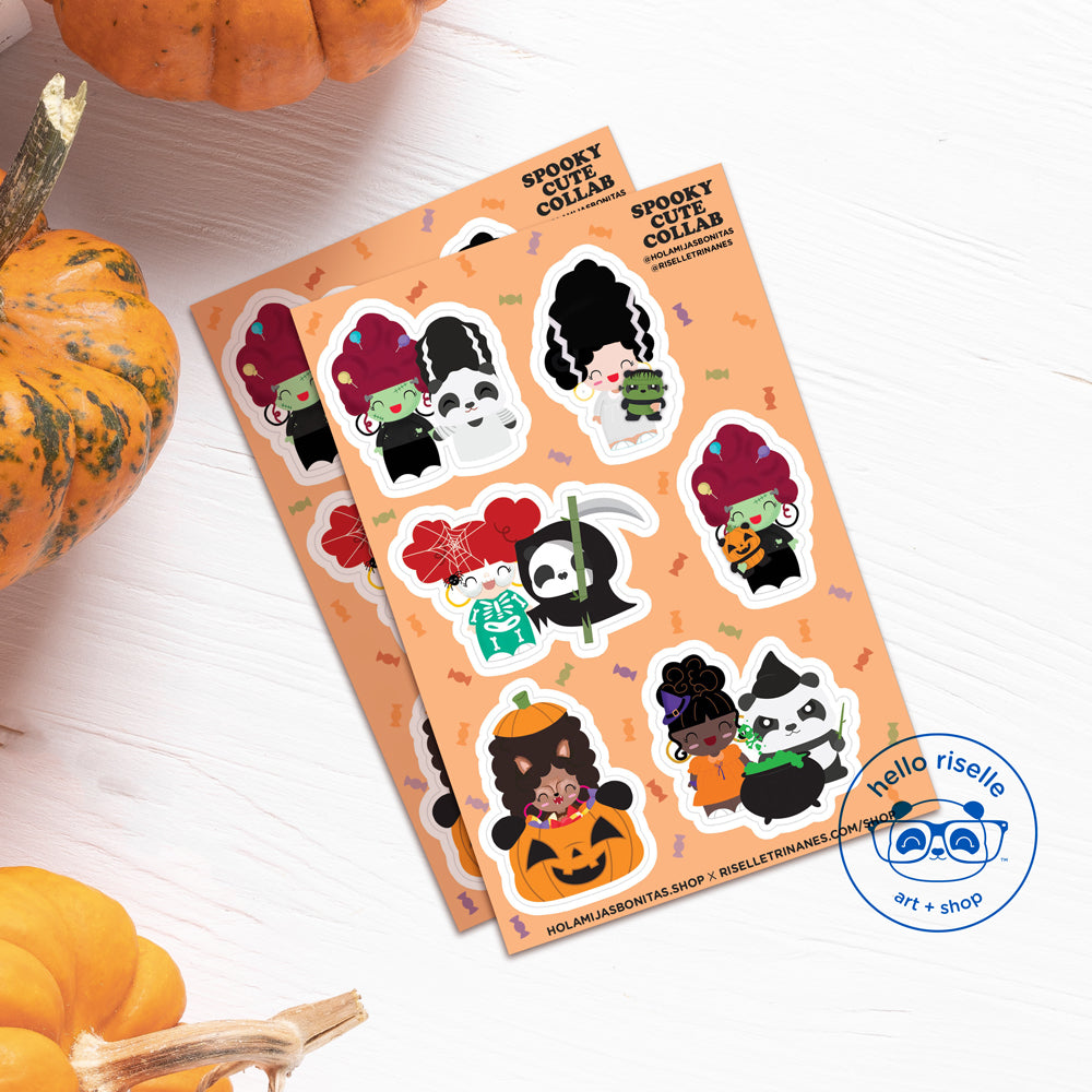 Halloween Spooky Cute Halloween Collab Sticker Sheets (Riselle Trinanes x Hola Mija Bonitas)