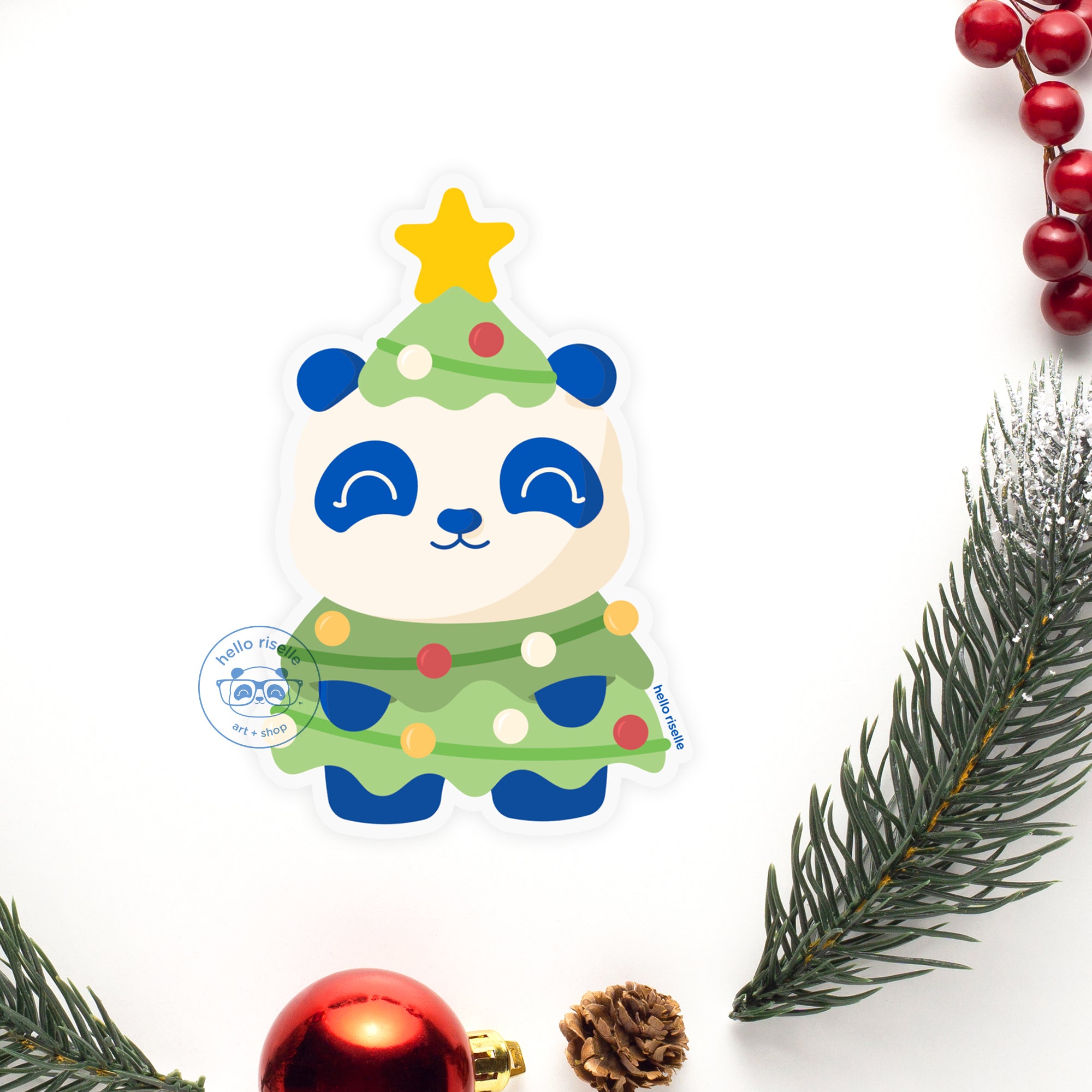 Pandasal Christmas Tree Vinyl Sticker