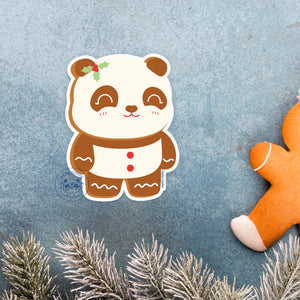 Pandasal Gingerbread Man Panda Vinyl Sticker