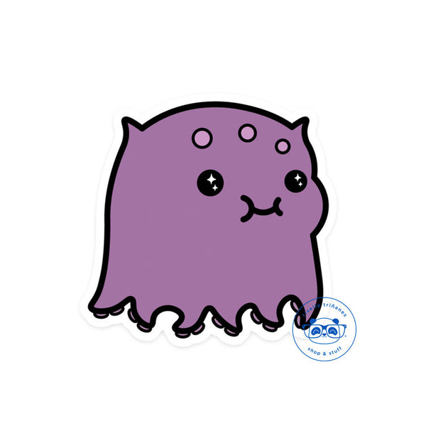 Chubby Purple Flapjack Octopus Vinyl Sticker