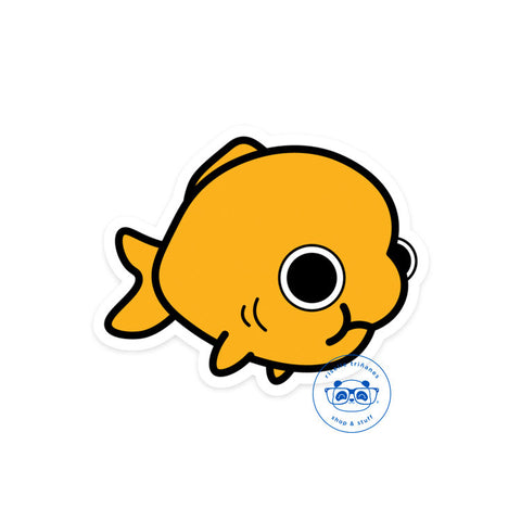 Chubby Gold Fish Vinyl Sticker