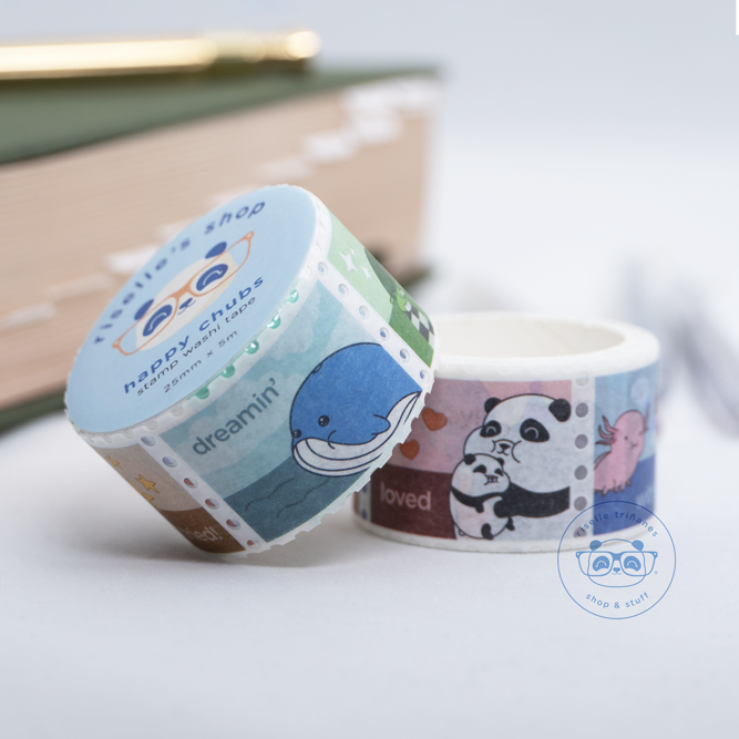 Happy Animal Chubs Stamp Washi Tape