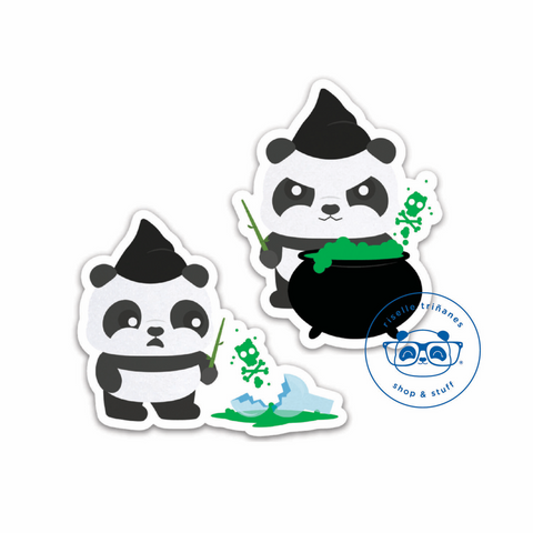 Wizard Pandas Vinyl Stickers